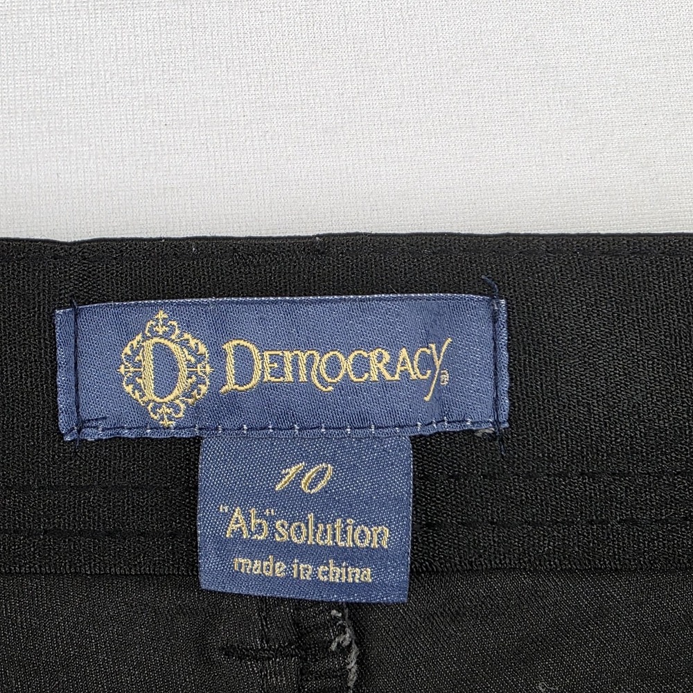 Democracy Jeans Womens Size 10 "Ab"solution Black Plaid Skinny Side‎ Zip - Picture 4 of 8